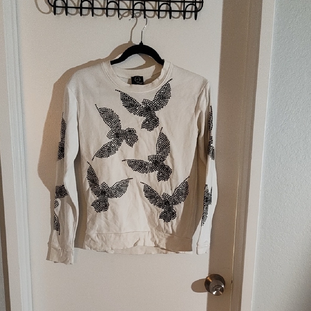 Alexander McQueen White Top with Black Pattern